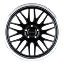 19x8 Petrol P4C Gloss Black With Machined Lip 5x115 ET40 CB76.1 Wheel Rim
