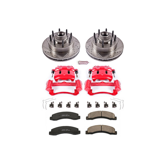 PowerStop Z23 Daily Driver Carbon-Fiber Ceramic Pads Drilled & Slotted Rotor & C