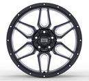 17x8.5 Mudder Trucker MT317 Barrier Black Milled 5x127 5x5 ET18 Wheel Rim