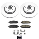 PowerStop Genuine Geomet Coated Rotor and Low-Dust Ceramic Brake Pad Kit