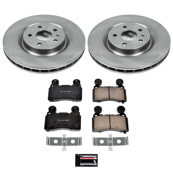 PowerStop OE Stock Replacement Low-Dust Ceramic Brake Pad and Rotor Kit