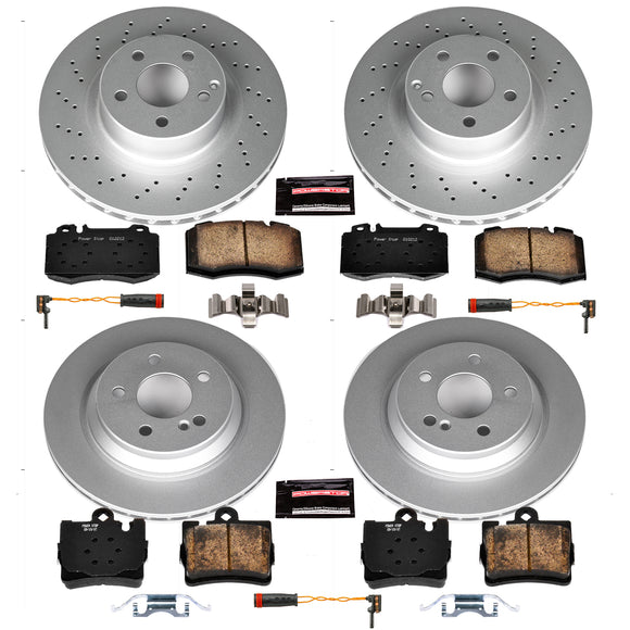 PowerStop Genuine Geomet Coated Rotor and Carbon-Fiber Ceramic Brake Pad Kit