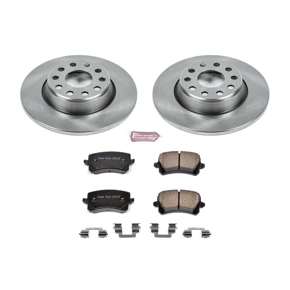 PowerStop OE Stock Replacement Low-Dust Ceramic Brake Pad and Rotor Kit