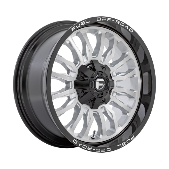 20x9 Fuel Off-Road D798 Arc Silver Brushed Face Black Lip 8x165.1 ET1 Wheel