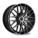 18x8 DRW Tuner D21 Gloss Black Machine Face 5x110/114.3 ET38 wheel/rim