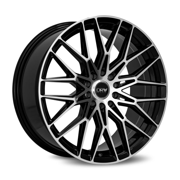 18x8 DRW Tuner D21 Gloss Black Machine Face 5x110/114.3 ET38 wheel/rim