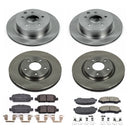 PowerStop OE Stock Replacement Low-Dust Ceramic Brake Pad and Rotor Kit