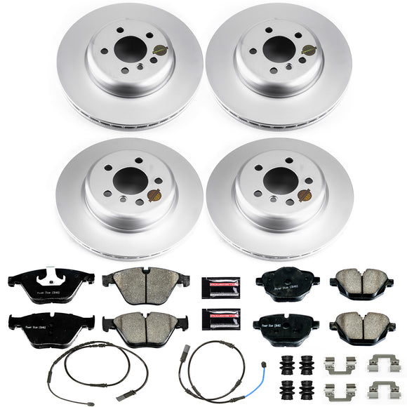 PowerStop Genuine Geomet Coated Rotor and Carbon-Fiber Ceramic Brake Pad Kit