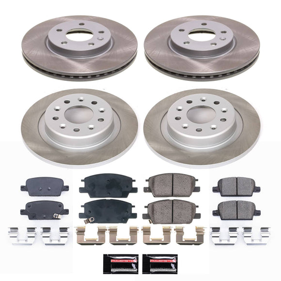 PowerStop Semi-Coated Rotor and Low-Dust Ceramic Brake Pad Kit