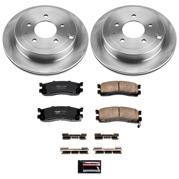 PowerStop OE Stock Replacement Low-Dust Ceramic Brake Pad and Rotor Kit