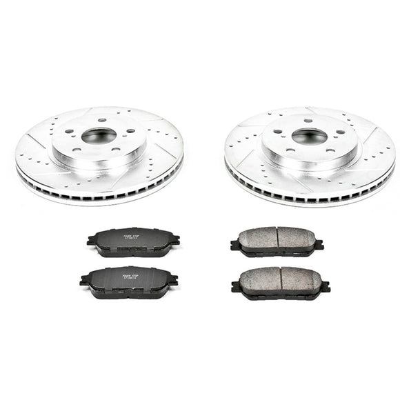 PowerStop Z23 Daily Driver Carbon-Fiber Ceramic Brake Pad and Drilled & Slotted
