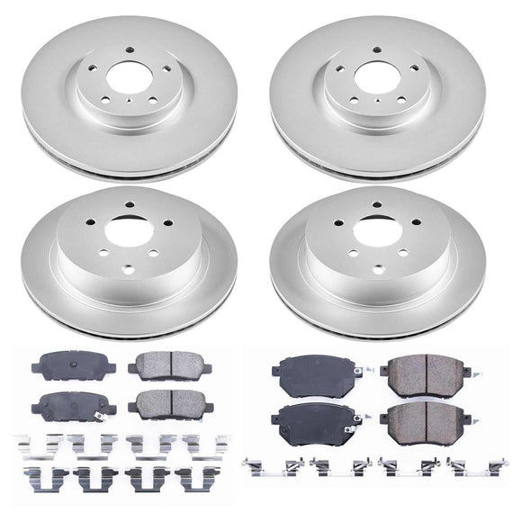 PowerStop Genuine Geomet Coated Rotor and Low-Dust Ceramic Brake Pad Kit