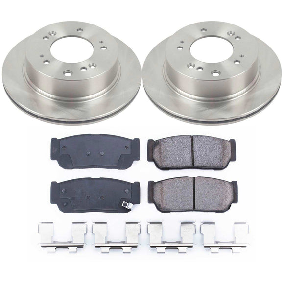 PowerStop OE Stock Replacement Low-Dust Ceramic Brake Pad and Rotor Kit