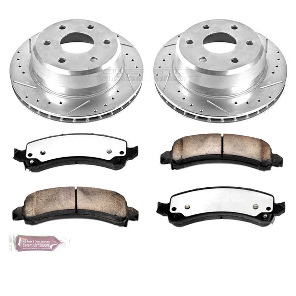 PowerStop Z36 Carbon-Fiber Ceramic Brake Pad with Drilled and Slotted Rotor Kit