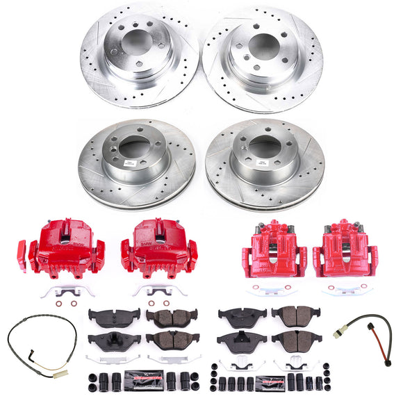 PowerStop Z23 Daily Driver Carbon-Fiber Ceramic Pads Drilled & Slotted Rotor & C