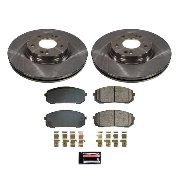 PowerStop OE Stock Replacement Low-Dust Ceramic Brake Pad and Rotor Kit