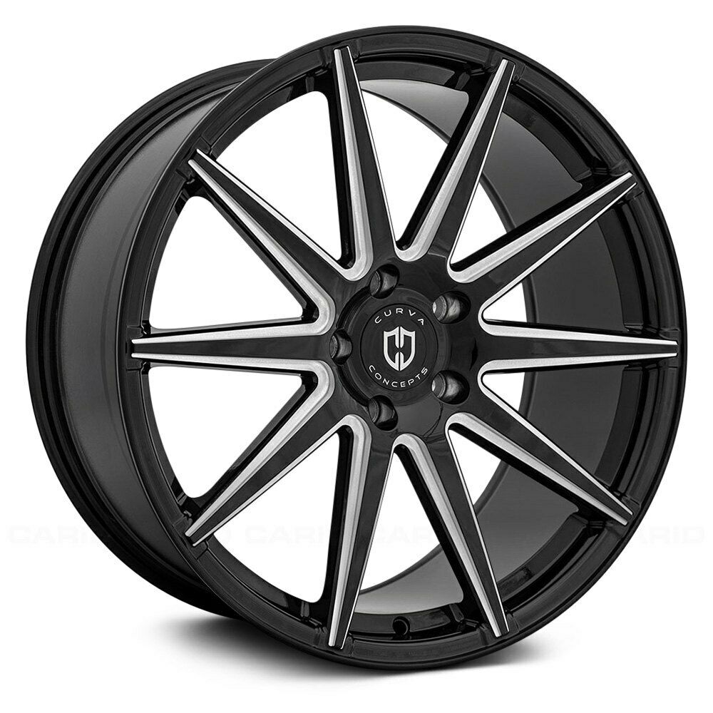 20x10.5 Curva C49 Gloss Black Milled 5x112 ET40 wheel/rim