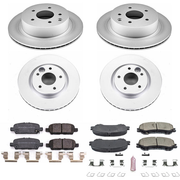 PowerStop Genuine Geomet Coated Rotor and Low-Dust Ceramic Brake Pad Kit