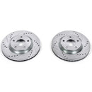 PowerStop Evolution Drilled Slotted Rotors Pair Front For Nissan Sentra