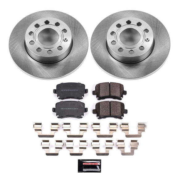 PowerStop OE Stock Replacement Low-Dust Ceramic Brake Pad and Rotor Kit