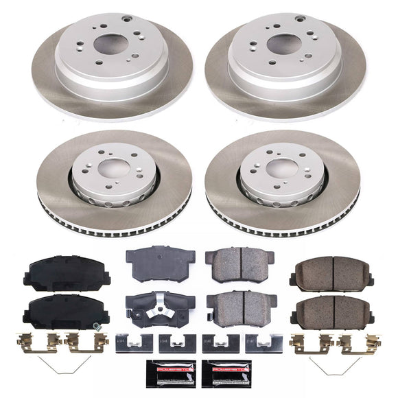 PowerStop Semi-Coated Rotor and Low-Dust Ceramic Brake Pad Kit