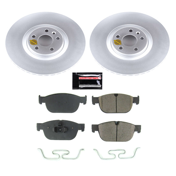 PowerStop Genuine Geomet Coated Rotor and Carbon-Fiber Ceramic Brake Pad Kit