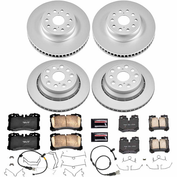 PowerStop Genuine Geomet Coated Rotor and Low-Dust Ceramic Brake Pad Kit