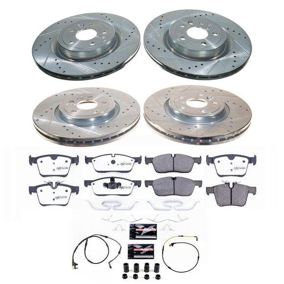 PowerStop Z36 Carbon-Fiber Ceramic Brake Pad with Drilled and Slotted Rotor Kit