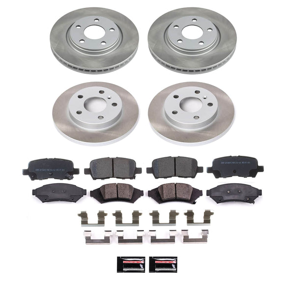 PowerStop Semi-Coated Rotor and Low-Dust Ceramic Brake Pad Kit