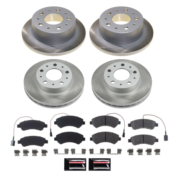 PowerStop Semi-Coated Rotor and Low-Dust Ceramic Brake Pad Kit