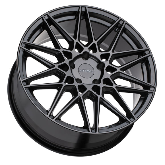 17x8 Petrol P3C Gloss Black With Machined Face 5x114.3 ET40 CB76.1 Wheel Rim