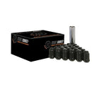 12X1.5 Bulge Acorn Spline Lug Nuts 1.38" 20 Piece Install Kit Black-1