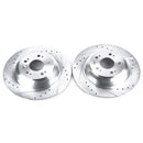 PowerStop Evolution Drilled Slotted Rotors Pair Rear For Acura TL