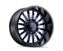 24x14 Cali Off-Road Summit  Black/Blue Milled Spokes 6x135 ET-76 wheel