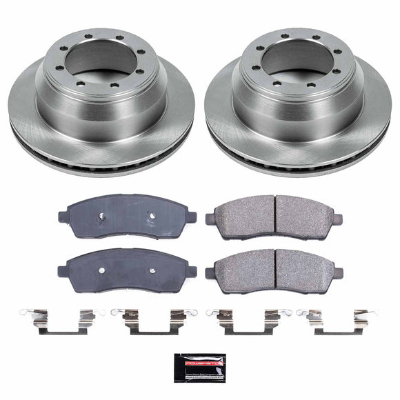 PowerStop OE Stock Replacement Low-Dust Ceramic Brake Pad and Rotor Kit