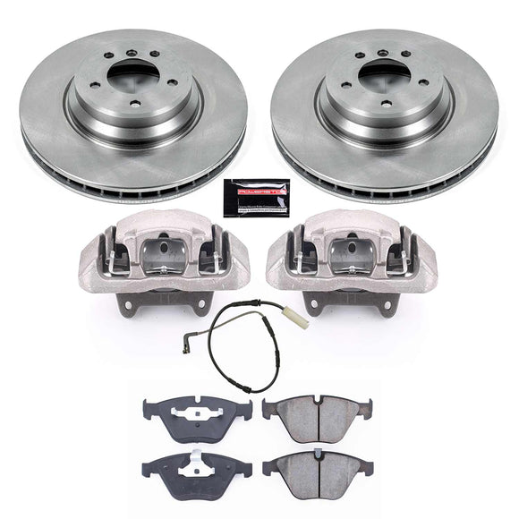 PowerStop OE Stock Replacement Low-Dust Ceramic Brake Pad, Rotor and Caliper Kit