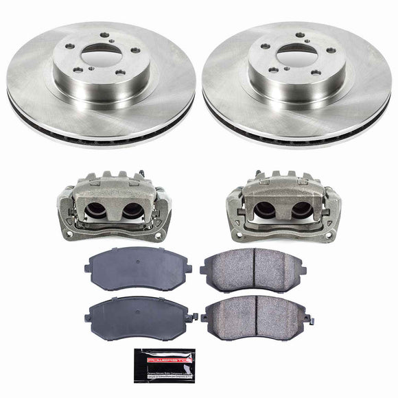 PowerStop OE Stock Replacement Low-Dust Ceramic Brake Pad, Rotor and Caliper Kit