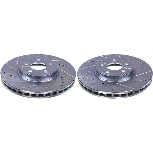 PowerStop Evolution Performance Drilled, Slotted & Plated Brake Rotor Pair