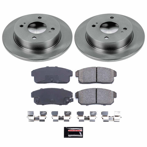 PowerStop OE Stock Replacement Low-Dust Ceramic Brake Pad and Rotor Kit