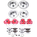 PowerStop Z26 Street Performance Ceramic Brake Pad, Drilled Slotted Rotor, and C