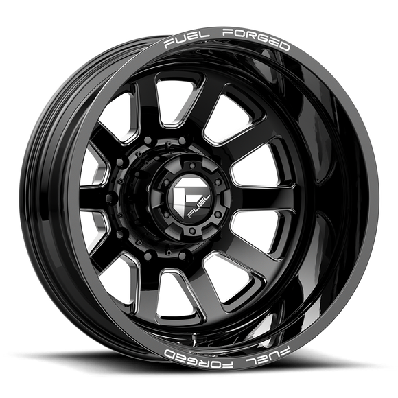 22x8.25 Fuel Off-Road DE09 FF09D Matte Black Milled 10x225 ET-202 CB170.1 Wheel