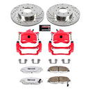 PowerStop Z26 Street Performance Ceramic Brake Pad, Drilled Slotted Rotor, and C