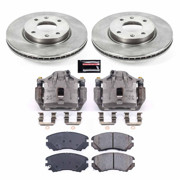 PowerStop OE Stock Replacement Low-Dust Ceramic Brake Pad, Rotor and Caliper Kit