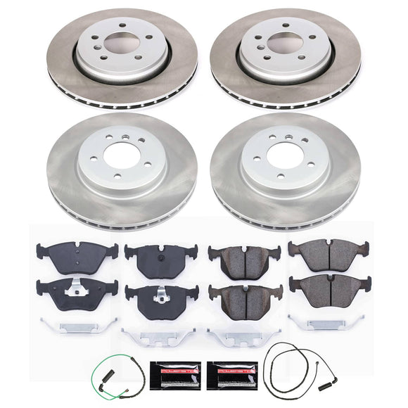 PowerStop Semi-Coated Rotor and Low-Dust Ceramic Brake Pad Kit