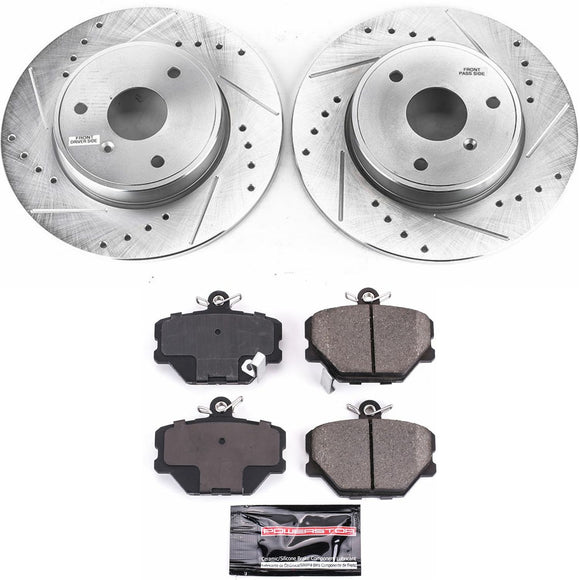 PowerStop Z23 Daily Driver Carbon-Fiber Ceramic Brake Pad and Drilled & Slotted