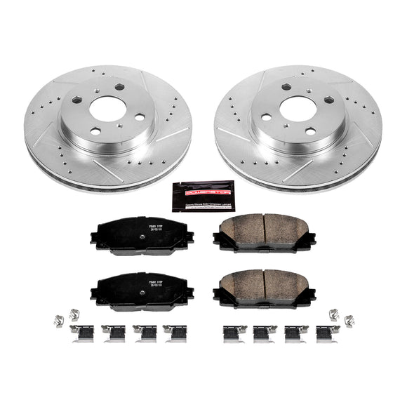 PowerStop Z23 Daily Driver Carbon-Fiber Ceramic Brake Pad and Drilled & Slotted