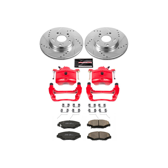 PowerStop Z23 Daily Driver Carbon-Fiber Ceramic Pads Drilled & Slotted Rotor & C