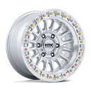 17x8.5 KMC KM552 IMS Gloss Silver With Machined Face 5x127 ET25 CB71.5 Wheel Rim