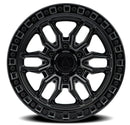 22x9.5 Arena Wheel Hustle Satin Black Center Glossy Black Lip 6x135 ET20 CB87.12