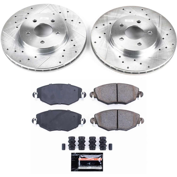 PowerStop Z23 Daily Driver Carbon-Fiber Ceramic Brake Pad and Drilled & Slotted